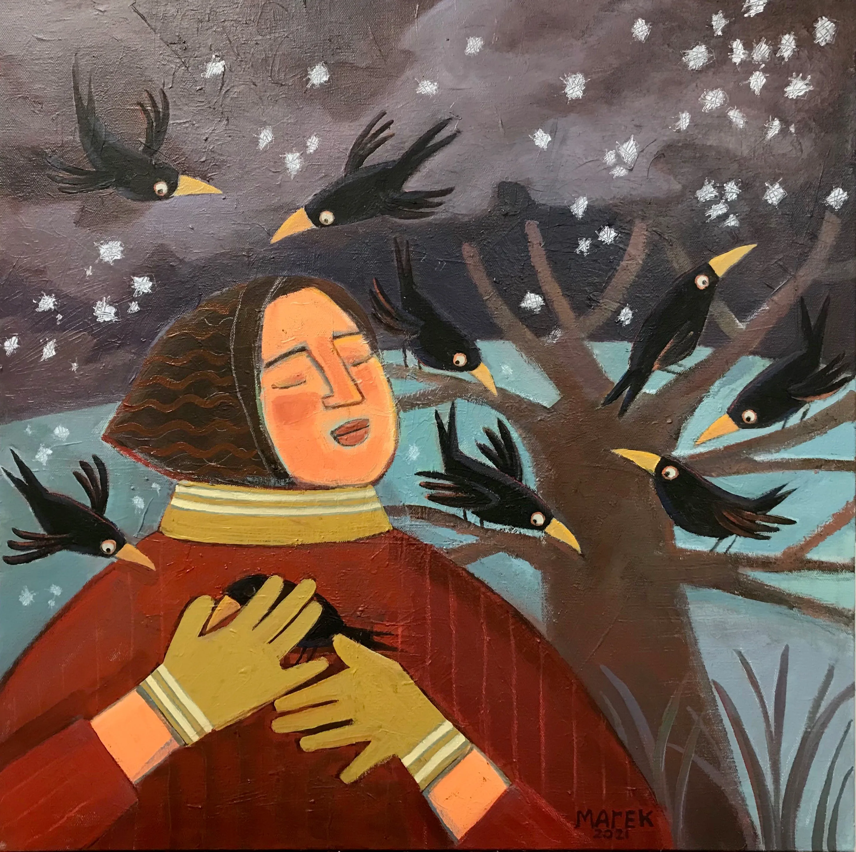 Winter Crows